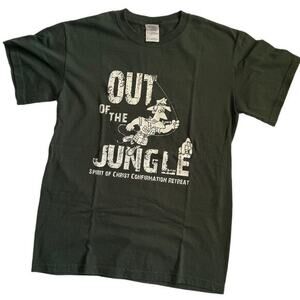 Out of the Jungle T-Shirt Spirit of Christ Confirmation Retreat Gildan S